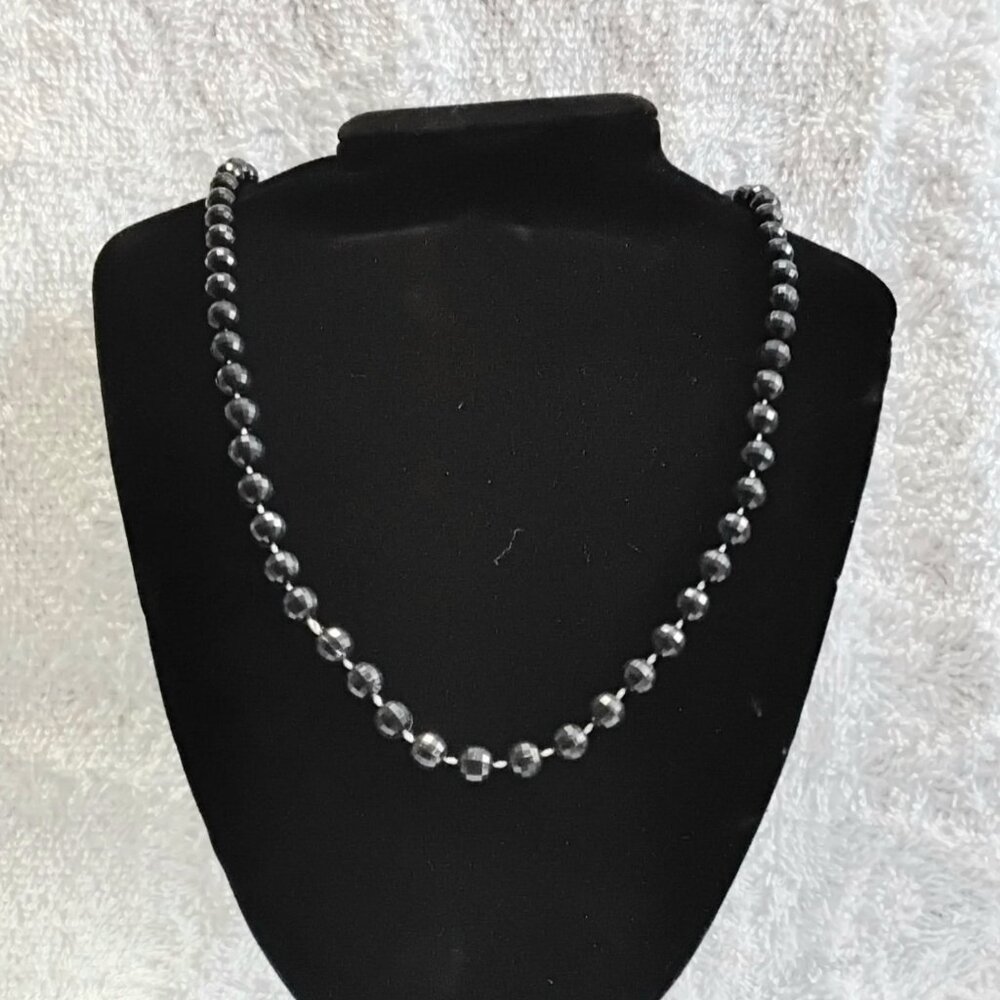 BNWOT 3/$20 32" Cut Black Bead Necklace/Wrap Bracelet Costume Jewelry!!